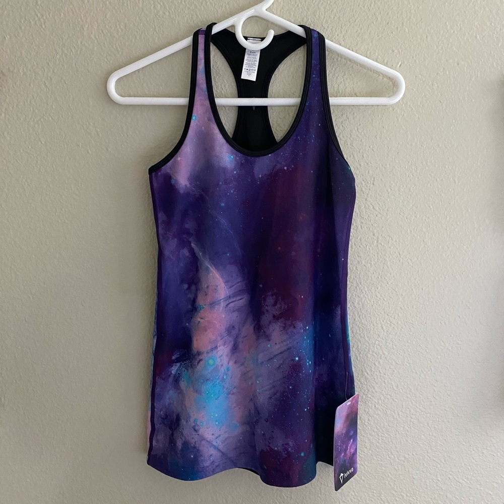 Ivivva Keep Ur Cool Racer Tank Galaxy NWT